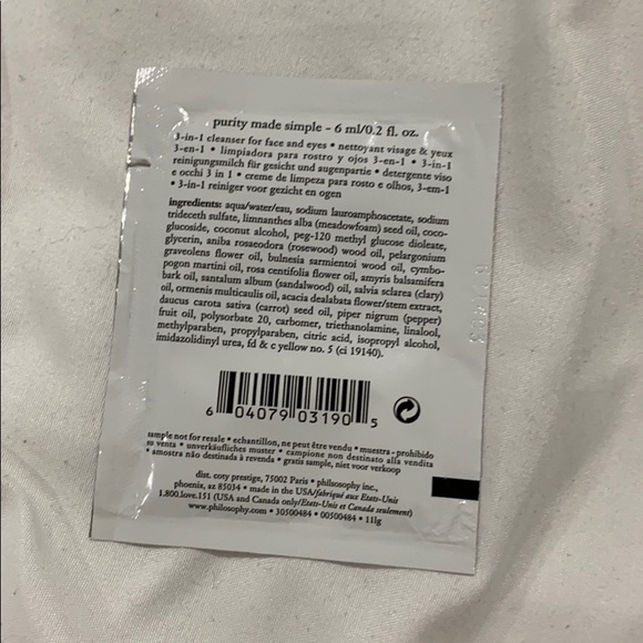 NEW Philosophy Purity 3in1 Cleaner for Face & Eyes - Picture 2 of 2